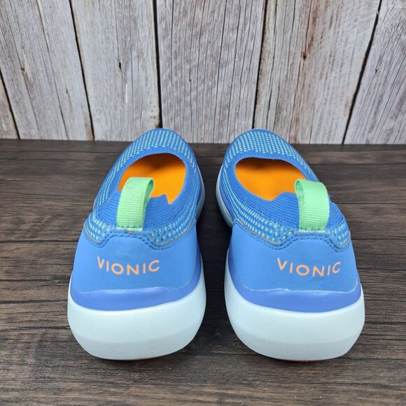 Vionic Kallie Slip On Blue Knit Sporty Walking Sneaker Women's Sz 6.5 (VGC) - Picture 4 of 9
